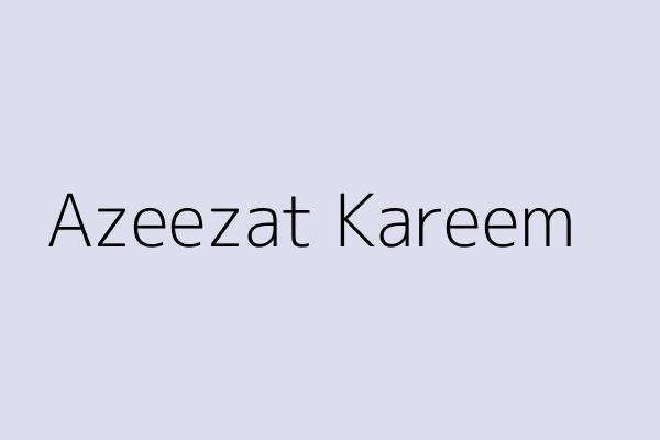 Azeezat Kareem